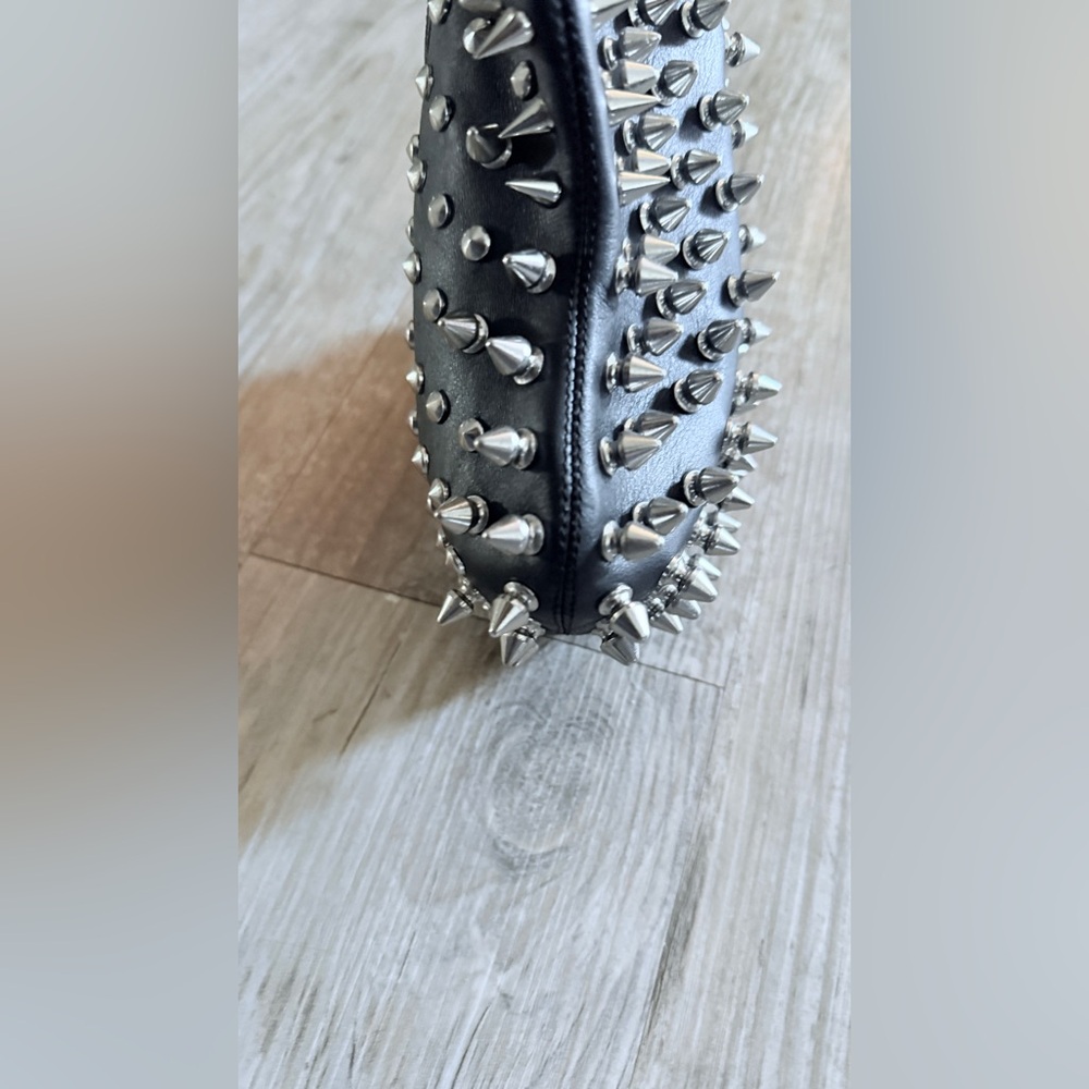 Spiked Black Ankle Booties - Picture 3 of 8
